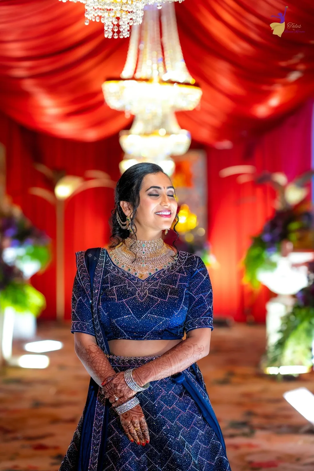 Manoj and Priya together under festive pre-reception lights