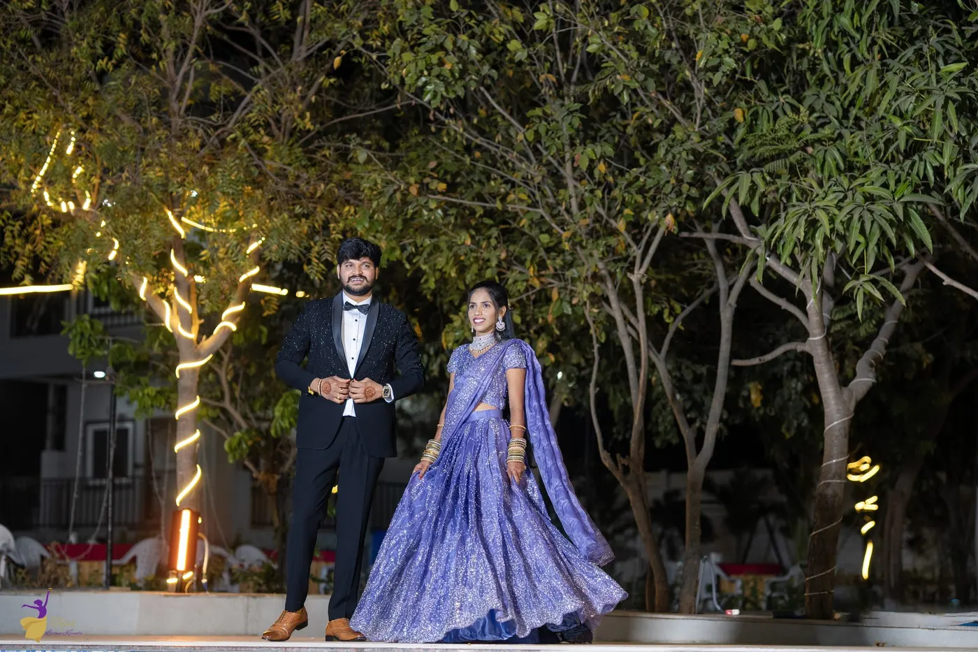 Couple candid at a Hyderabad celebration