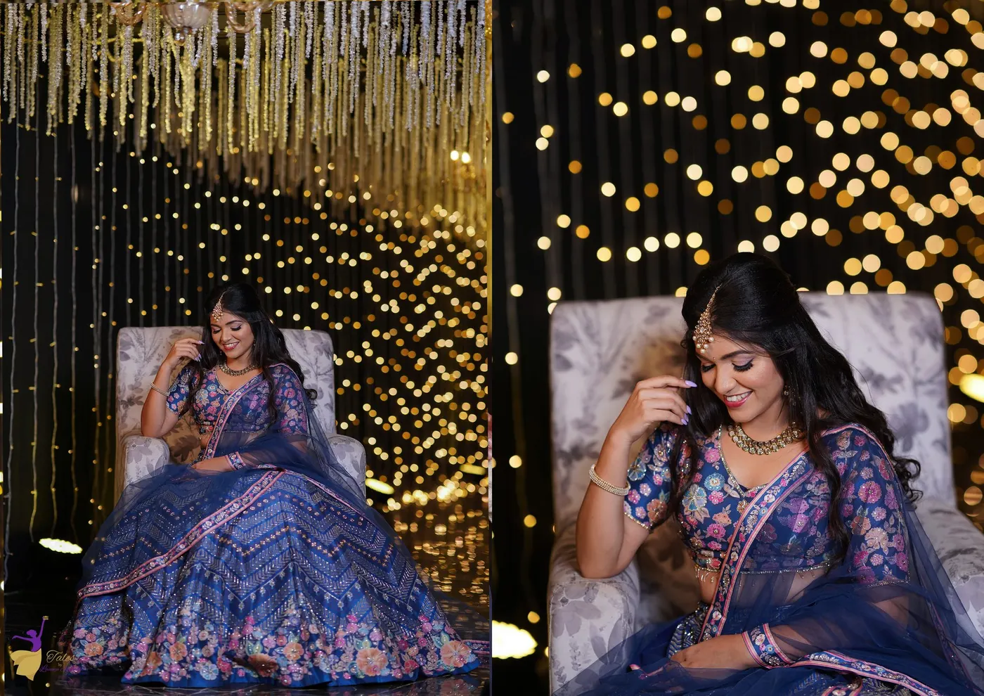 Couple portrait at night, Hyderabad wedding
