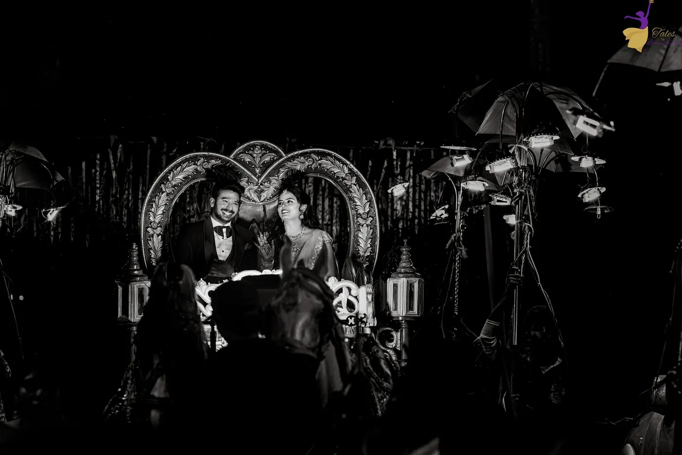 Couple at a Hyderabad wedding function