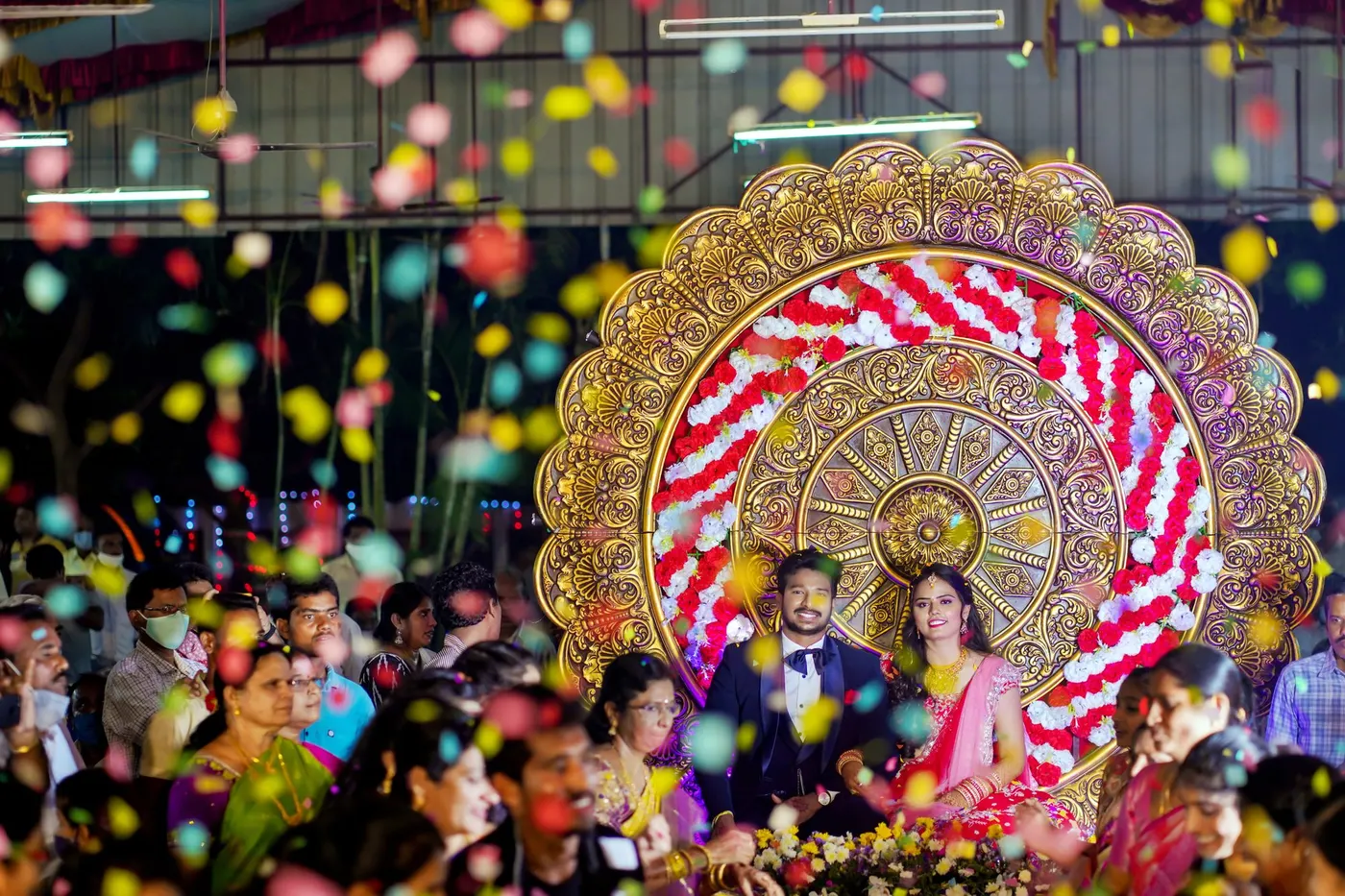 Night wedding portrait, Hyderabad