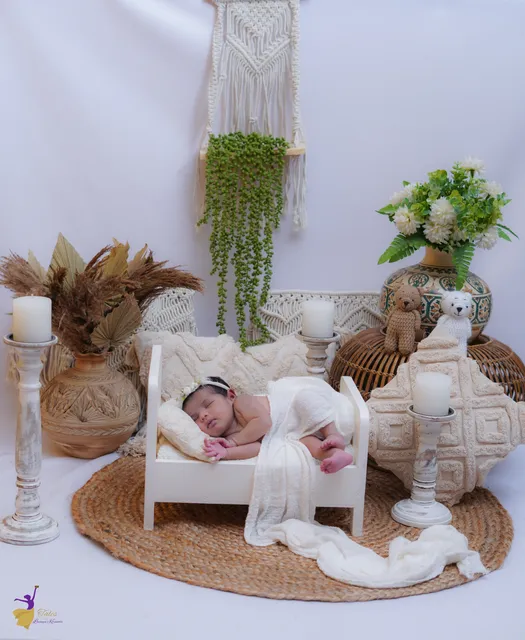 Baby photoshoot portrait with soft natural light, Hyderabad
