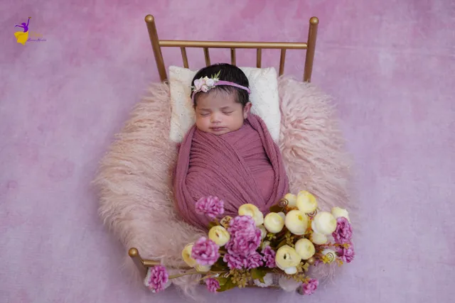Baby with props on a styled set, Hyderabad