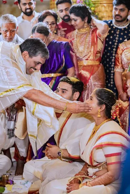 Couple at their Telugu wedding, Hyderabad