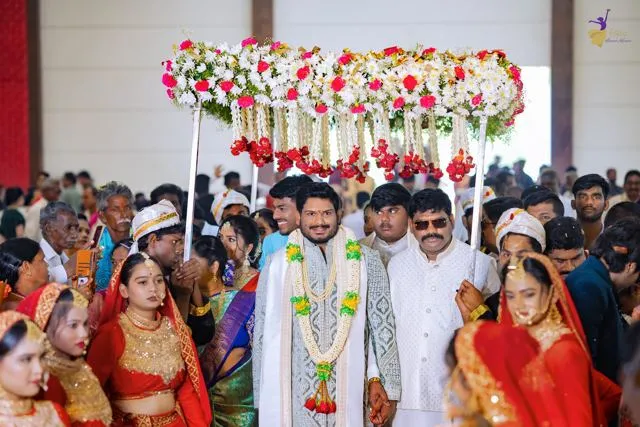 Bridal portrait at Telugu wedding, Hyderabad