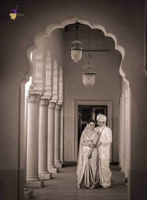 Couple at their Telugu wedding, Hyderabad
